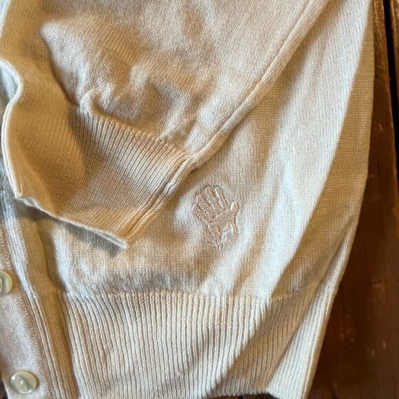 J. Lindeburg Italian Merino Wool V Neck Cardigan Sweater - Picture 3 of 9